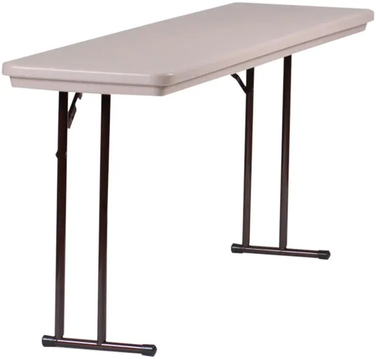 Correll R1872-24 72 Rectangular Folding Seminar Table w/ Mocha Granite Top, 29H