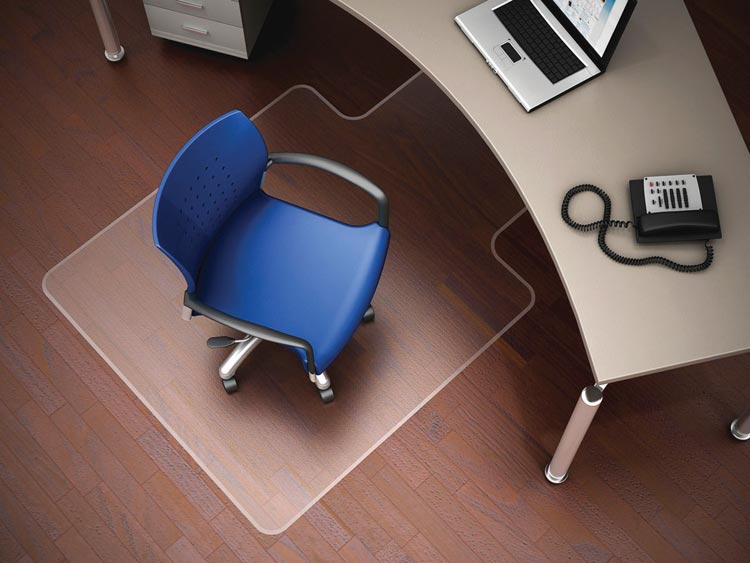 45" x 53" Chairmat with Lip for Hard Floors by Deflecto