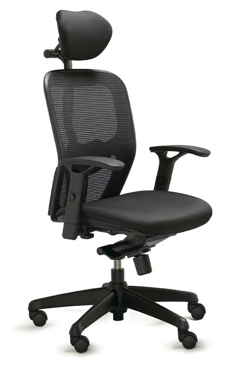 Polo Mesh Back Task Chair with Headrest by Dauphin