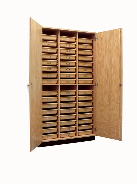 Storage Cabinet 48in W x 22in D x 84in H with Three Point Locking Handles by Diversified Woodcrafts
