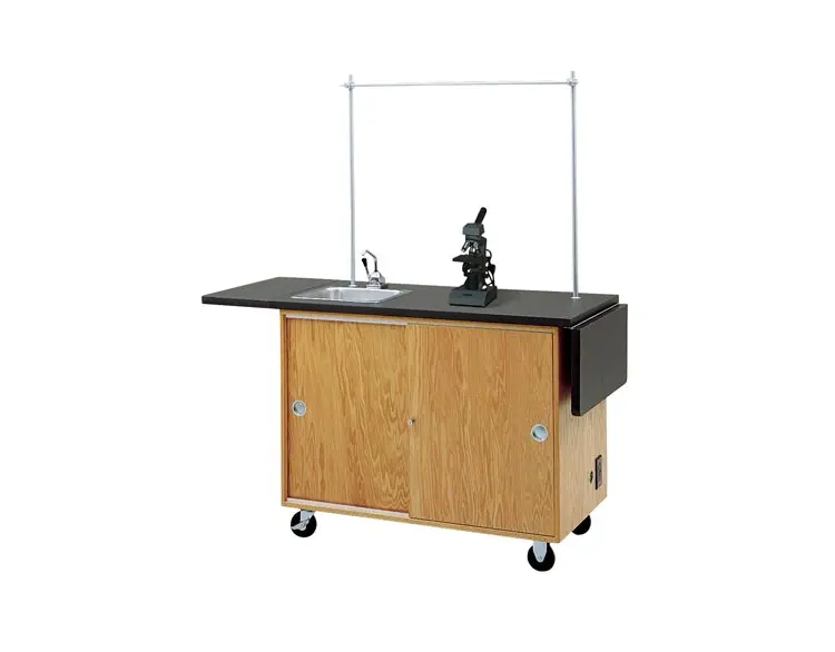 DWI Diversified Woodcrafts Mobile Science Laboratory Rectangular Demo Unit, 48 x 24, Black (4121K) | Quill