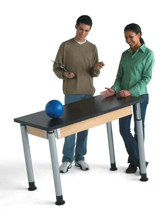DWI Diversified Woodcrafts Uplift Hybrid ADA Rectangular Science Table, 72 x 24, Height Adjustable, Bla, Plastic | Quill