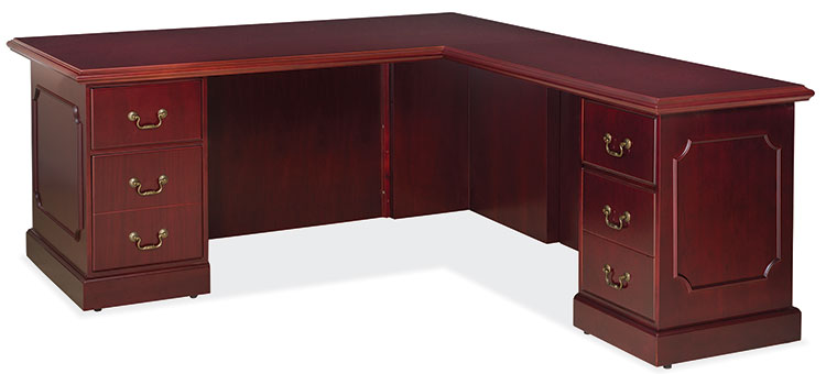 66" x 78" Veneer L Shaped Desk by Furniture Design Group