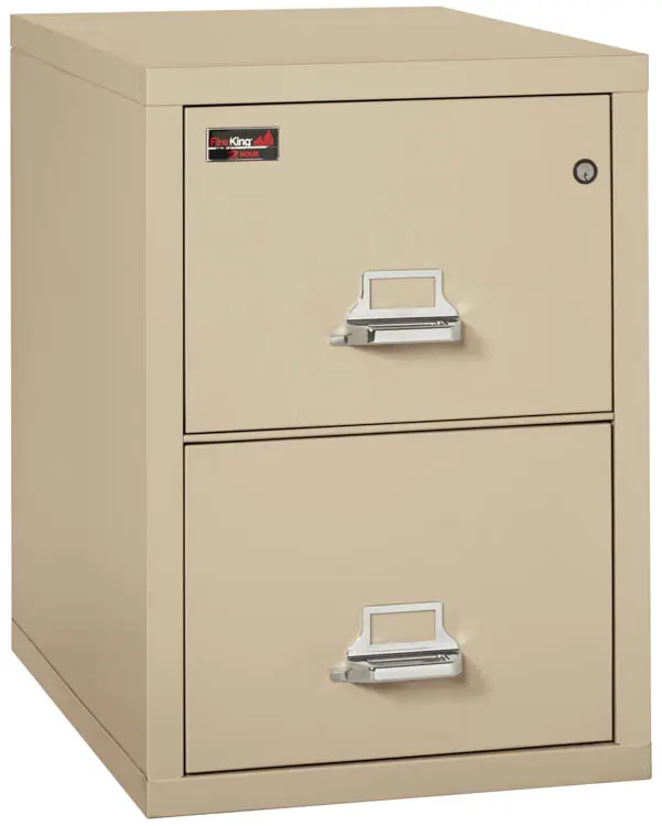 Fireproof File Cabinet 21in W x 32in D x 30in H with Key Lock by FireKing