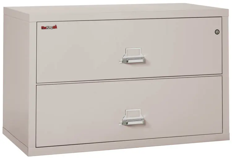 FireKing Classic 2-Drawer Lateral File Cabinet, Fire Resistant, Black, Letter/Legal, 44.5"W (2-4422-CBL)