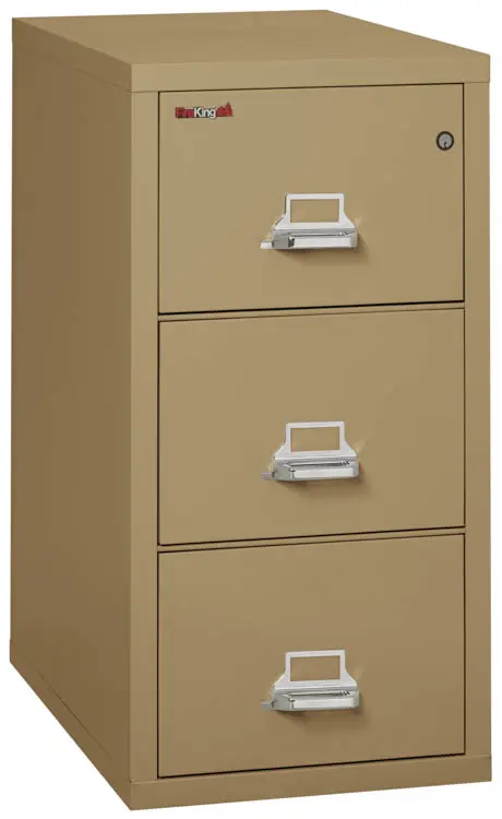FireKing Vertical 3 Drawer Legal Fireproof File Cabinet - Parchment (3-3121-CPAI)