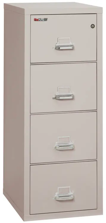 Fireproof File Cabinet 18in W x 26in D x 53in H with Lock by FireKing