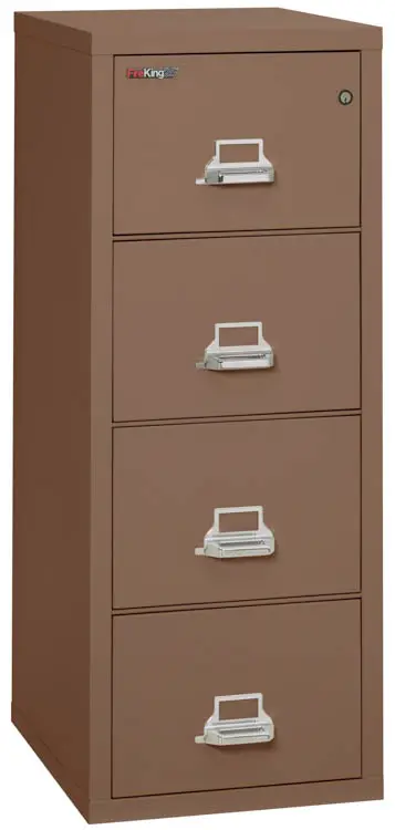 Fireproof File Cabinet 21in W x 25in D x 53in H with Lock by FireKing