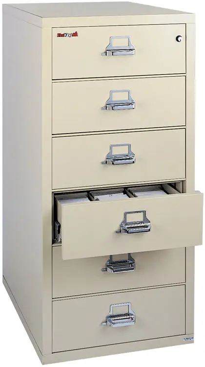Fireproof File Cabinet 25in W x 32in D x 53in H with 1-Hour Fire Rating by FireKing