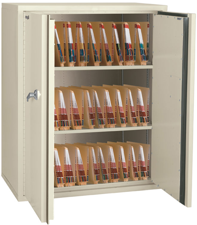 44" High Fireproof Storage Cabinet with 3 Fixed Shelves by FireKing