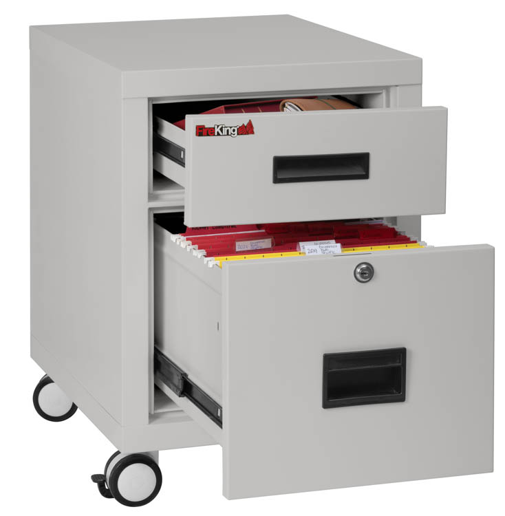 Mobile Pedestal 1 Hour Fire-Rated Letter or Legal File Cabinet by FireKing