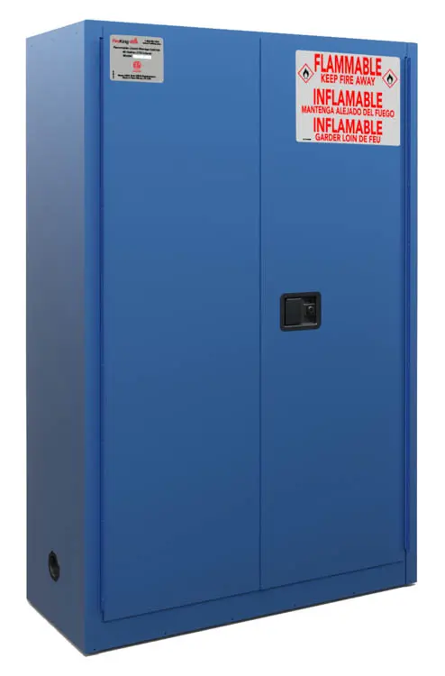 Fireproof Storage Cabinet 43in W x 18in D x 65in H with Heavy Duty Full-Length Piano Hinges for Corrosives by FireKing