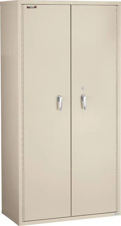 FireKing 72" Steel Storage Cabinet with 4 Shelves, Parchment (CF7236-DPAI)