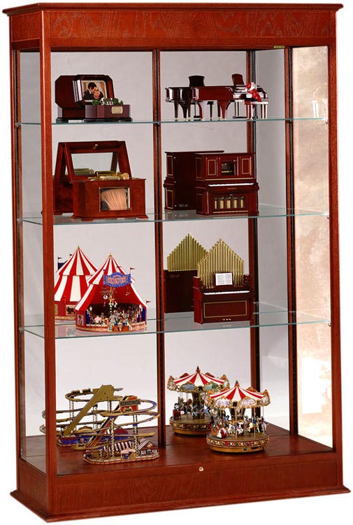 Display Cabinet with Sliding Doors and Mirror Back by Ghent