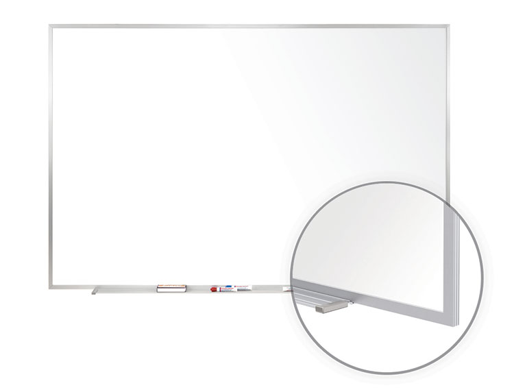 2' x 3' Aluminum Frame Porcelain Magnetic Whiteboard by Ghent