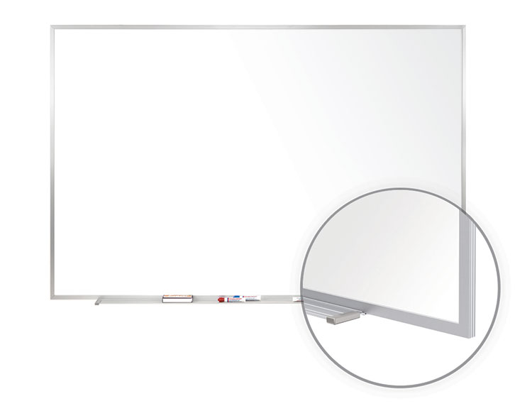 3' x 4' Aluminum Frame Porcelain Magnetic Whiteboard by Ghent