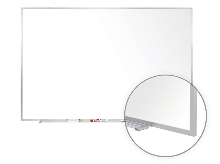 4' x 10' Aluminum Frame Porcelain Magnetic Whiteboard by Ghent