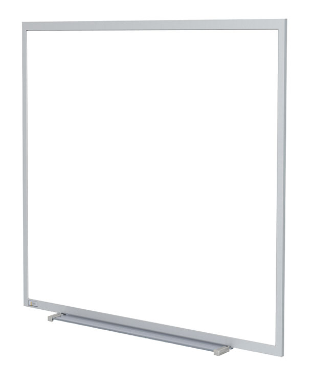 4' x 4' Aluminum Frame Porcelain Magnetic Whiteboard by Ghent