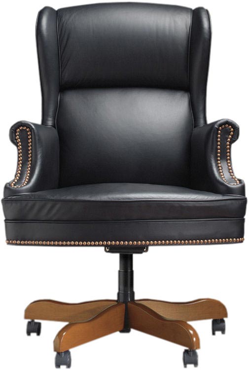 Judges Executive Leather Swivel Chair by High Point Furniture