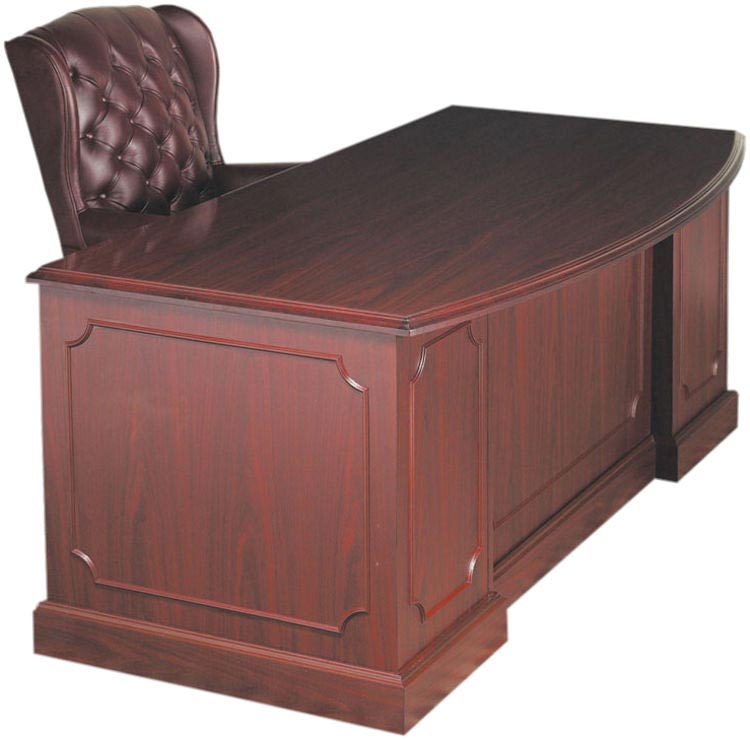 72" Double Pedestal Bow Front Desk by High Point Furniture