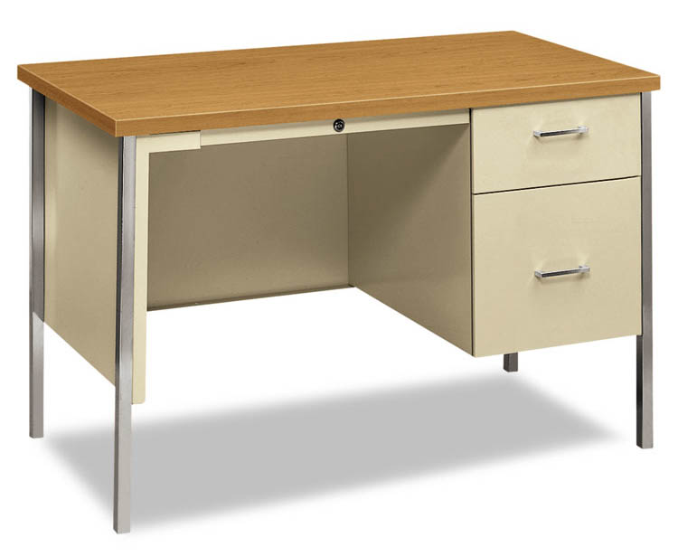 45-1/4"W x 24"D x 29-1/2"H Right Pedestal Desk by HON