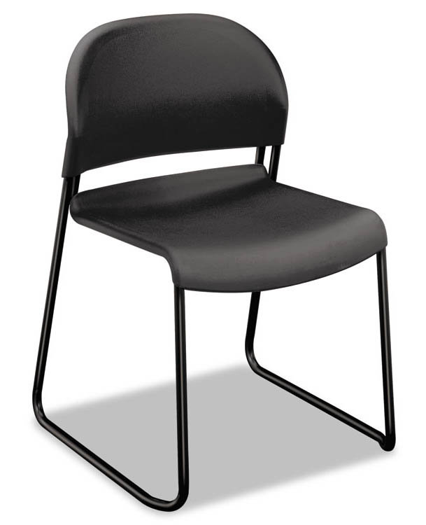 Charcoal with Black Finish Legs Guest Chairs - 4/Pk by HON