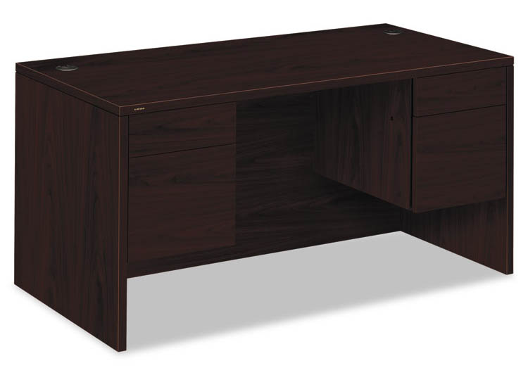 60"W x 30"D x 29-1/2"H, 3/4-Height Double Pedestal Desk by HON