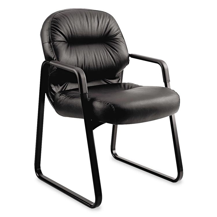 Leather Guest Arm Chair by HON