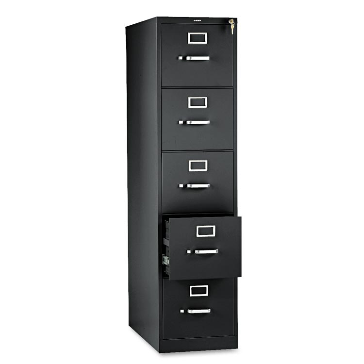 26-1/2"D Five-Drawer, Full-Suspension Letter File by HON