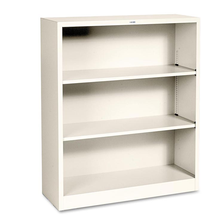 34-1/2"W x 12-5/8"D x 41"H Three-Shelf Metal Bookcase by HON