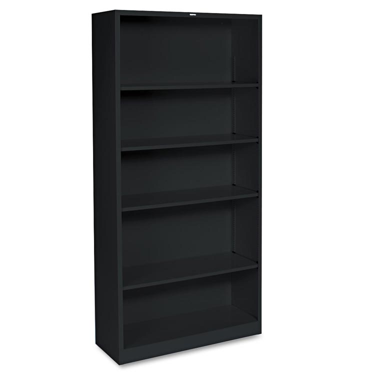 34-1/2"W x 12-5/8"D x 71"H Five-Shelf Metal Bookcase by HON