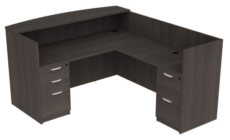 71 x 78 Double Pedestal L Shaped Reception Desk by Heartland Group
