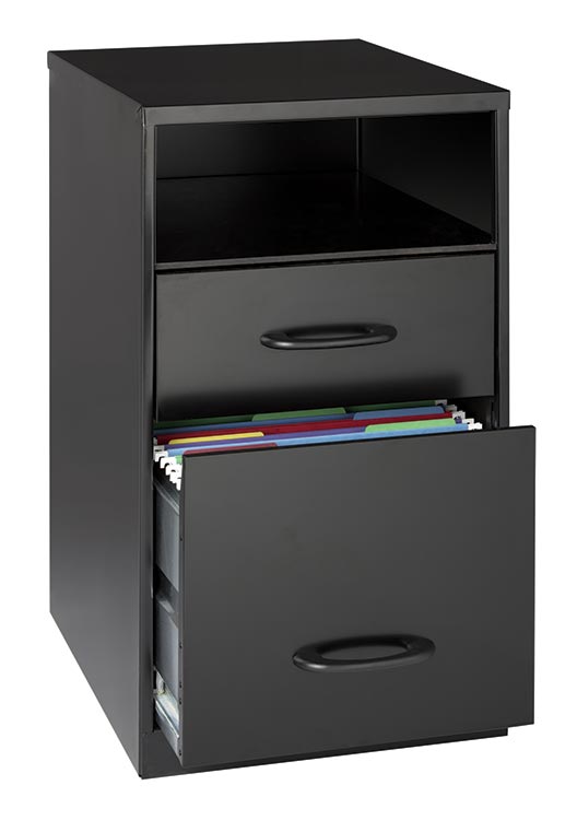 2 Drawer Letter Size Vertical File Cabinet with Shelf by Hirsh Industries