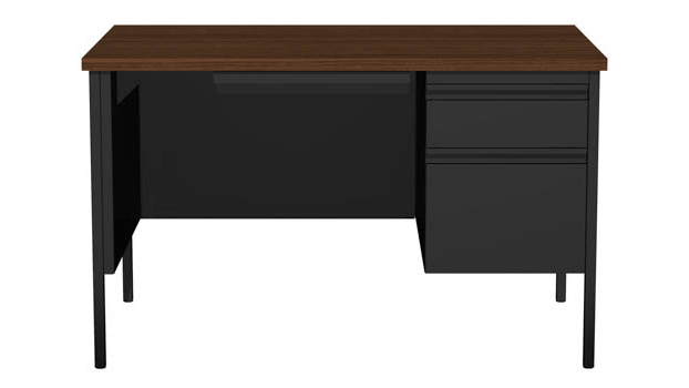 30" x 48" Single Pedestal Desk by Hirsh Industries