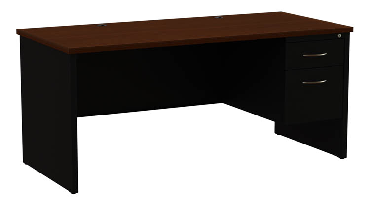 30"x 66" Right Hand Single Pedestal Desk by Hirsh Industries