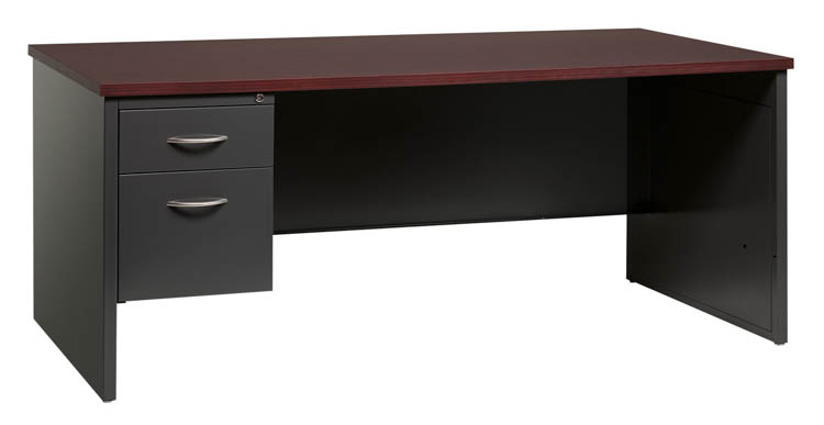 36x 72 Left Hand Single Pedestal Desk by Hirsh Industries