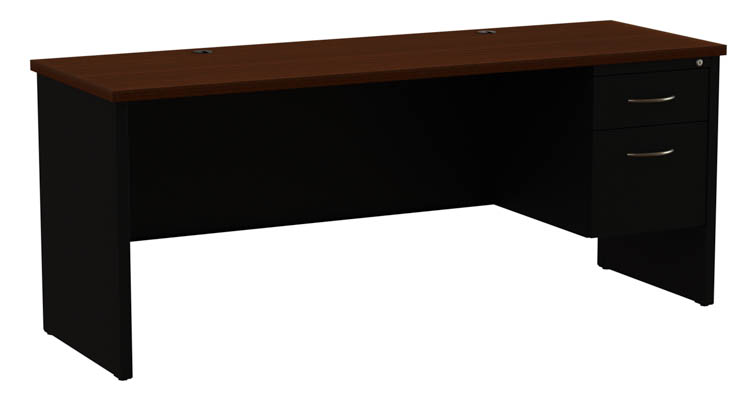 24" x 72" Right Hand Single Pedestal Credenza by Hirsh Industries