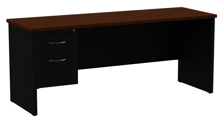 24" x 72" Left Hand Single Pedestal Credenza by Hirsh Industries