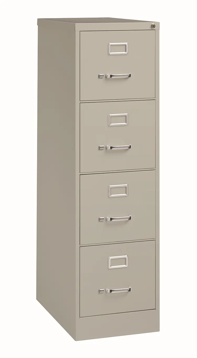 Ball-Bearing Vertical File Cabinet 15in W x 25in D x 52in H with 4 Drawers by Hirsh Industries