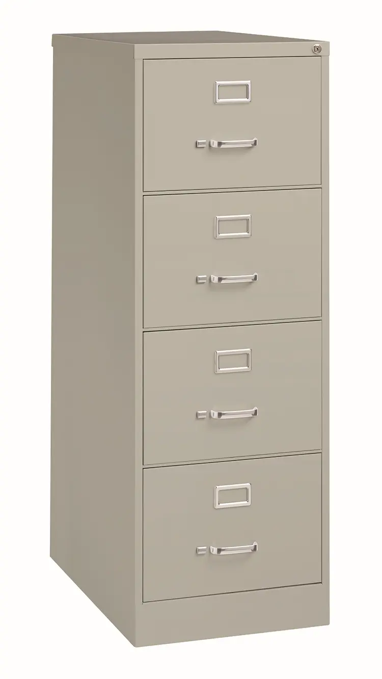 Ball-Bearing Vertical File Cabinet 18in W x 27in D x 52in H with 4 Drawers by Hirsh Industries