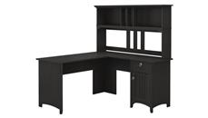 L Shaped Desks Bush Furniture 60in W L-Shaped Desk with Hutch