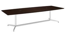 Conference Tables Bush Furniture 10ft W x 48in D Boat Shaped Conference Table with Metal Base