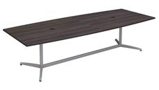 Conference Tables Bush Furniture 10ft W x 48in D Boat Shaped Conference Table with Metal Base