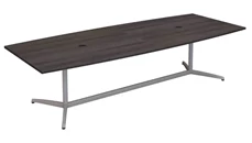Conference Tables Bush Furniture 10ft W x 48in D Boat Shaped Conference Table with Metal Base