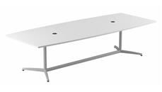 Conference Tables Bush Furniture 10ft W x 48in D Boat Shaped Conference Table with Metal Base