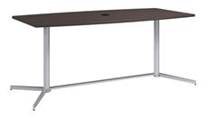 Conference Tables Bush Furniture 6ft W x 36" D Boat Shaped Conference Table with Metal Base