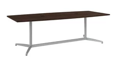 Conference Tables Bush Furniture 8ft W x 42in D Boat Shaped Conference Table with Metal Base