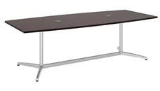 Conference Tables Bush Furniture 8ft W x 42in D Boat Shaped Conference Table with Metal Base