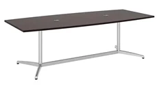 Conference Tables Bush Furniture 8ft W x 42in D Boat Shaped Conference Table with Metal Base