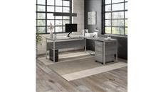 Desk Monitor Stands /Arms Bush Furniture Adjustable Monitor Arm with USB Port